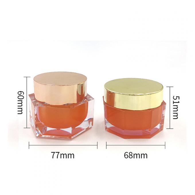 Leak proof Transparent Acrylic Cosmetic Jar Diamond Jar for Skin Care Cream - 50g 2