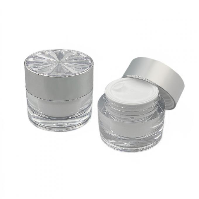 Leak proof Diamond Acrylic Cosmetic Jar for Skin Care Cream Small 30g/50g Container 1