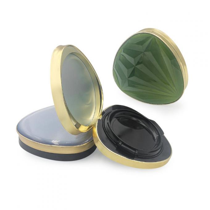 Transparent Round Snap Closure Cushion Foundation Case With Dewy Finish 2