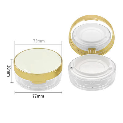 15g Round Shape Transparent Empty Loose Powder Case for Compact Powder