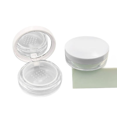 Recyclable Transparent Loose Powder Case with Screw Cap Closure